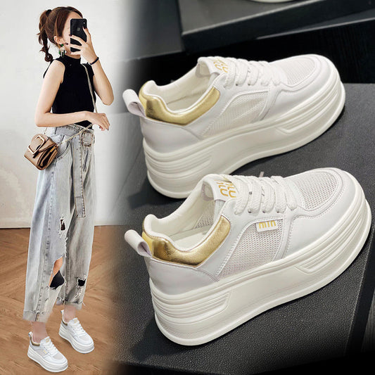 Muffin Platform White Female Summer Small Versatile Casual Shoes