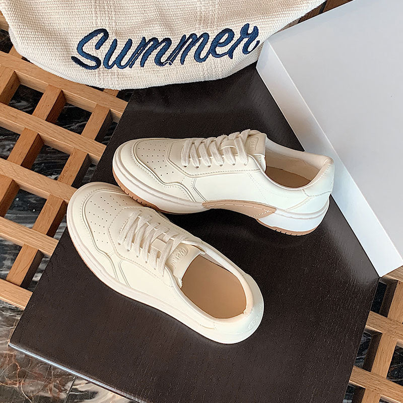 Women's Bottom White Autumn Breathable Lace Up Women's Casual Shoes