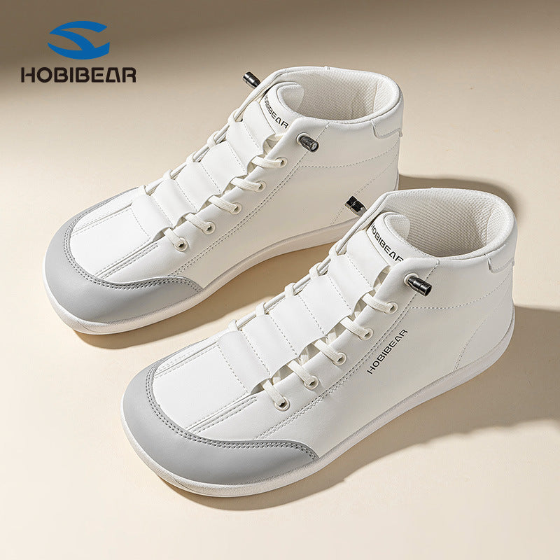 Wide Toe Synthetic Vamp Short Slip-on Boots