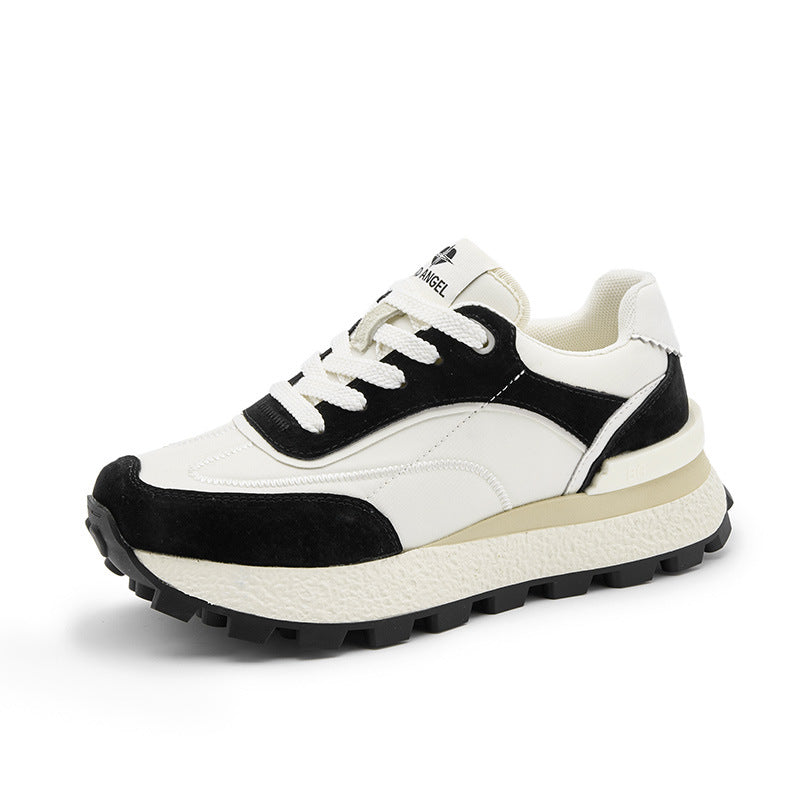 Women's Waffle Summer Retro Easy Matching Small Height Increasing Sports Women's Casual Shoes