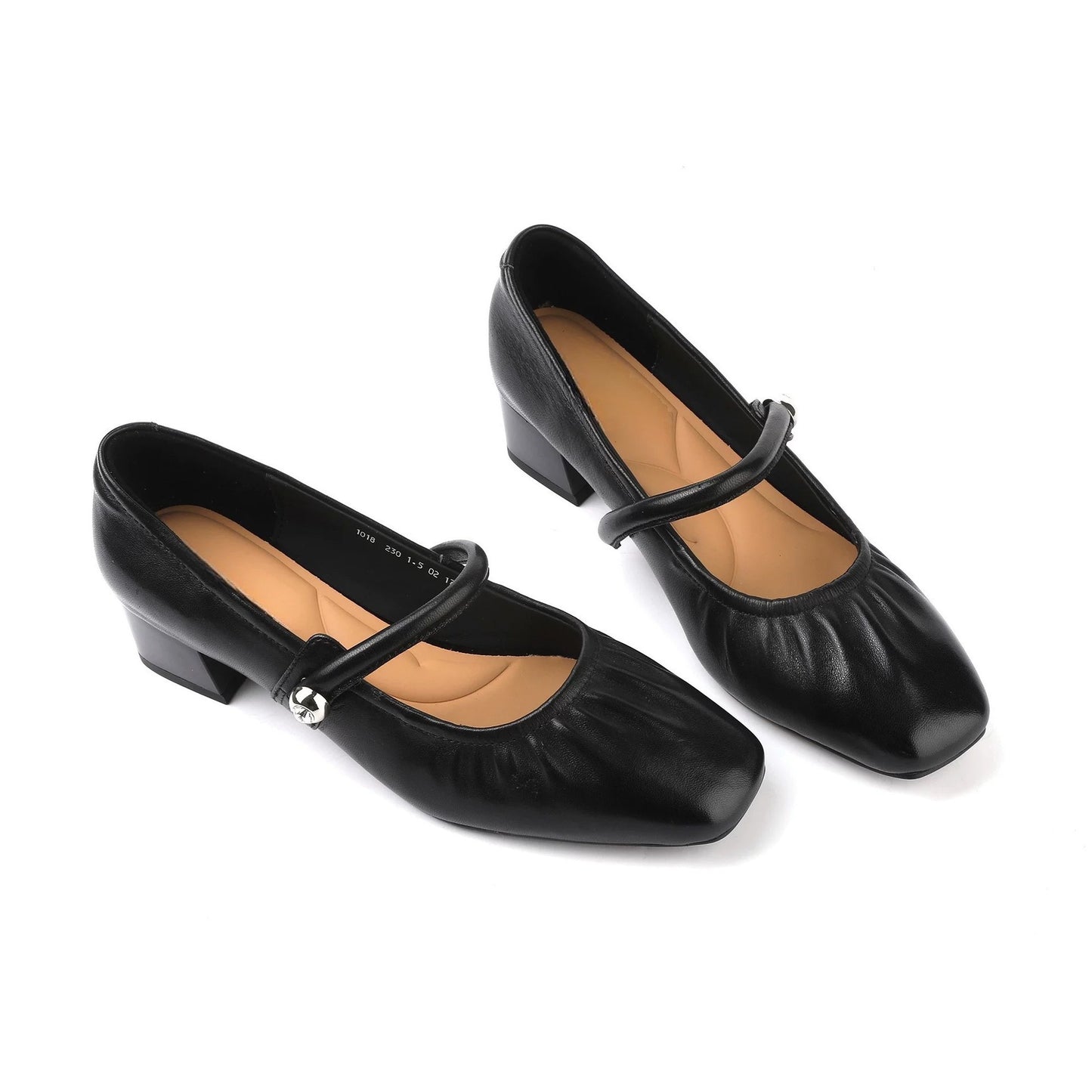 Women's Black Rice Flat Bottom Career Interview Women's Shoes