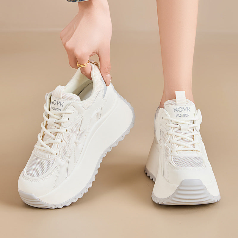 Women's Breathable Mesh Platform Dad Trendy Cool Lightweight Sneakers