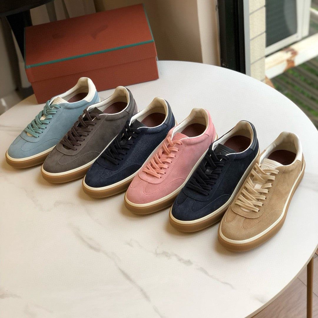 Women's & Men's German Training White Flat Couple Women's Sports Shoes