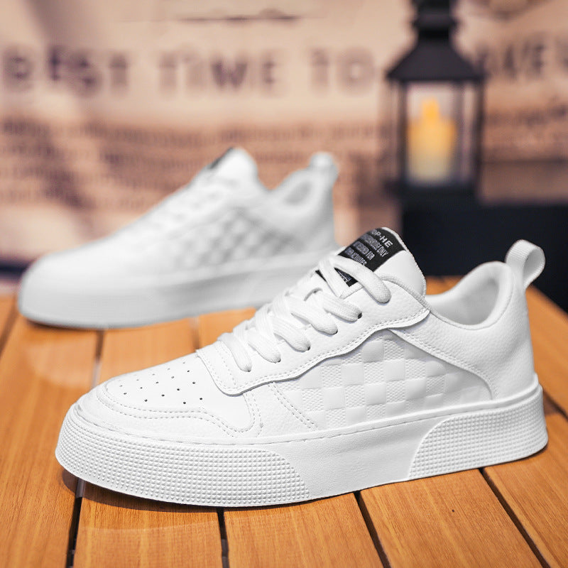 Men's Color Spring Breathable Live Board White Sneakers