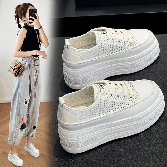 Women's Authentic Hollow Out White Summer Versatile Casual Shoes