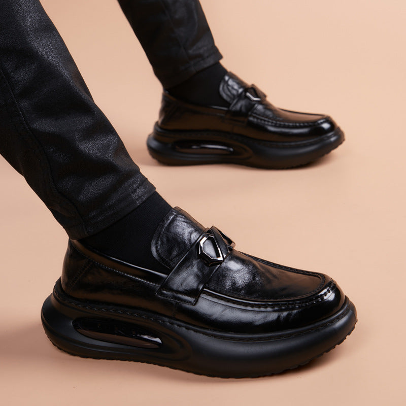 Men's First Layer Cowhide Genuine Business Breathable Men's Casual Leather Shoes