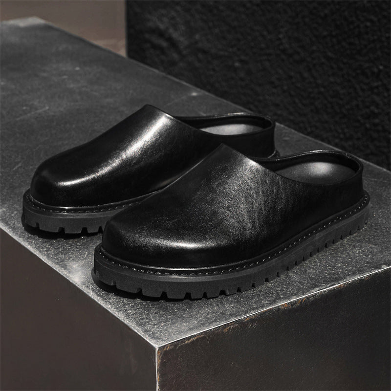 Men's Closed Toe Ugly Cute Half Slip-on Slippers