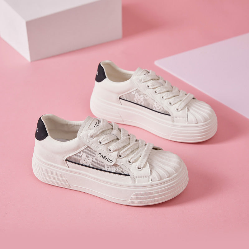 Women's Summer Breathable Comfortable University Style Thick Casual Shoes