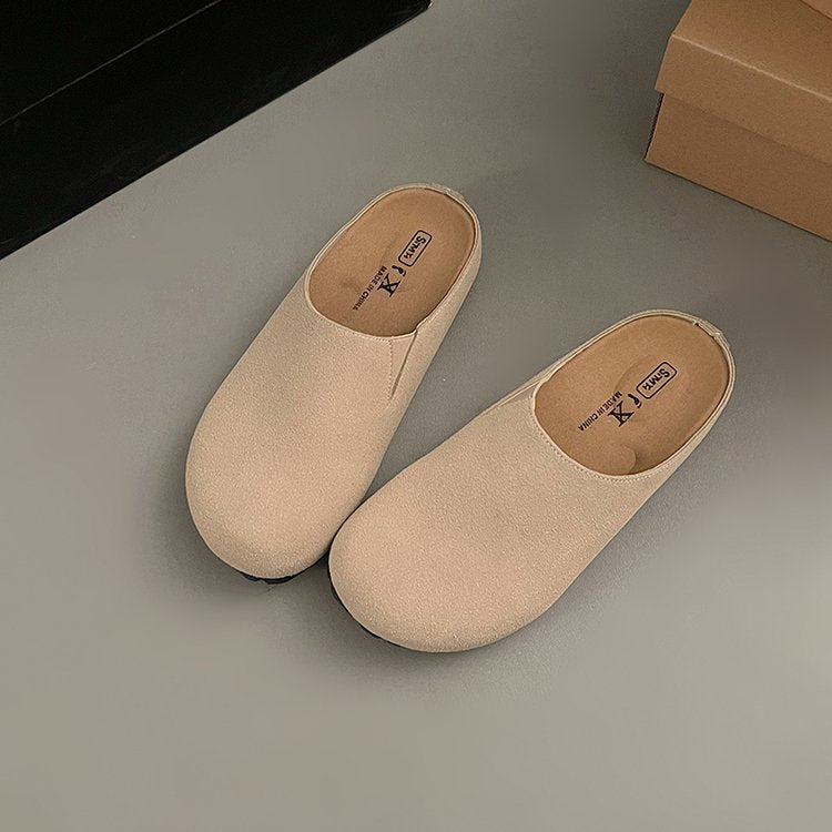 Women's Closed Toe Mules Outer Wear French Slippers