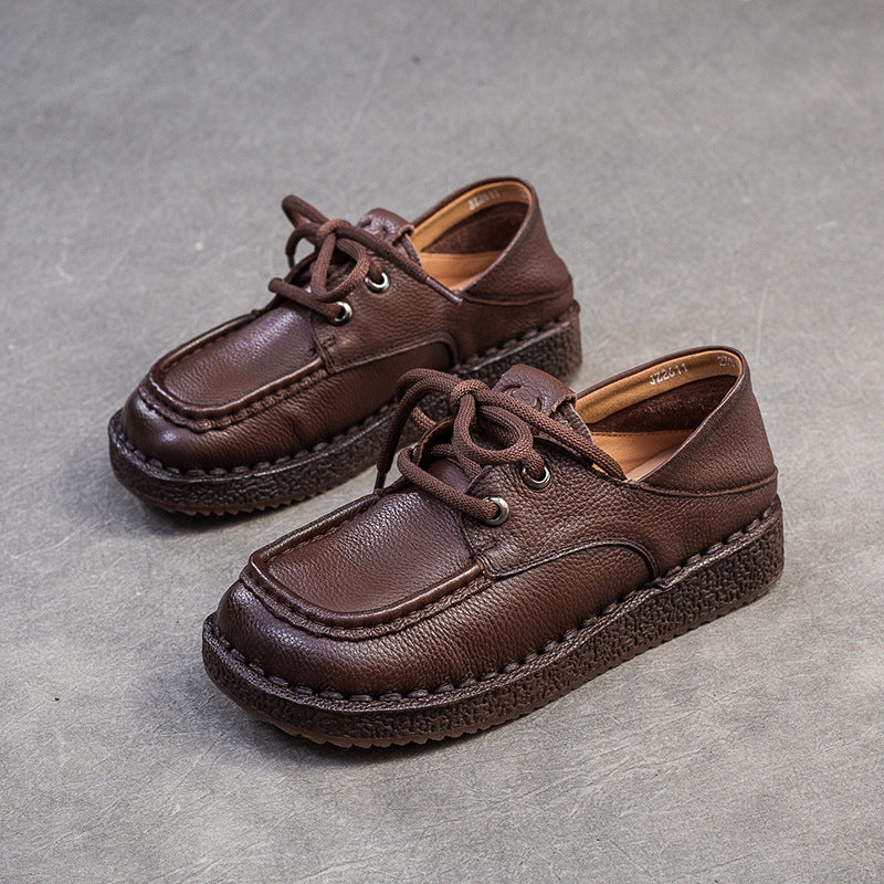 Women's & Men's First Layer Cowhide Vintage Beef Tendon Casual Shoes