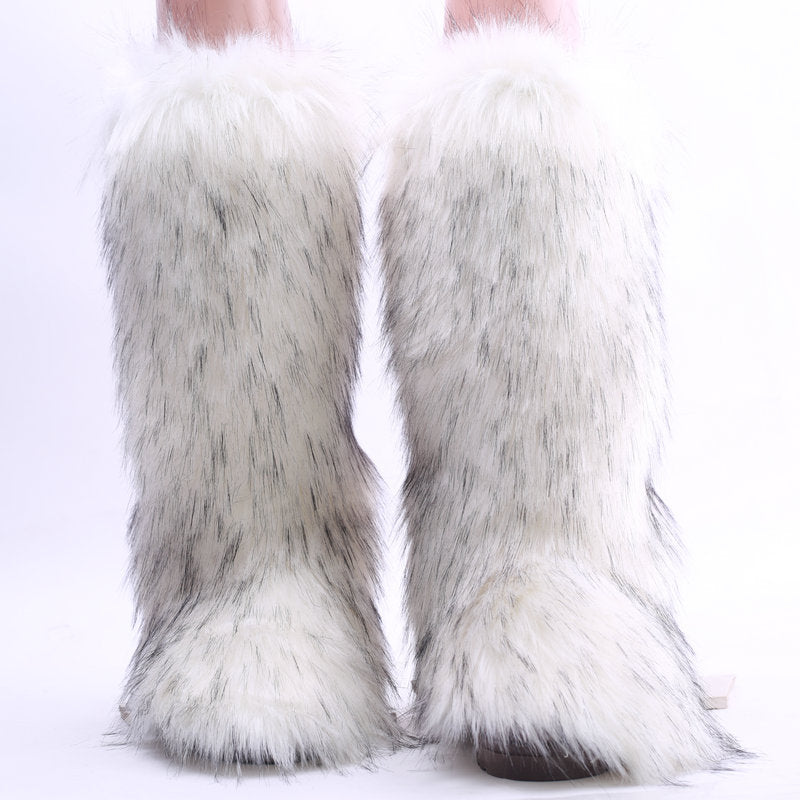 Over The Knee Female Fleece-lined Martin Snow Boots