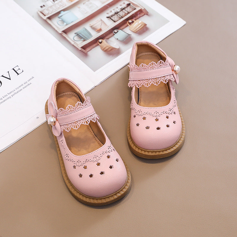 Children's Genuine Princess Soft Bottom Hollow Breathable Kid's Sandals