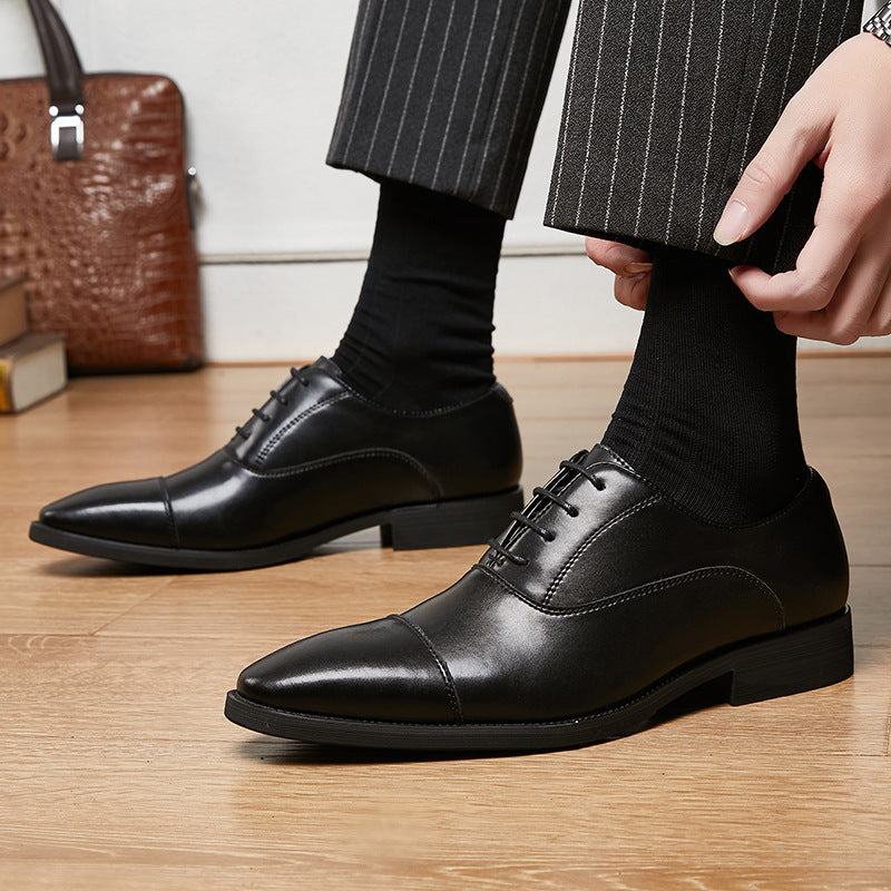 Men's Insole Formal Wear Soft Bottom Oxford Pointed Leather Shoes