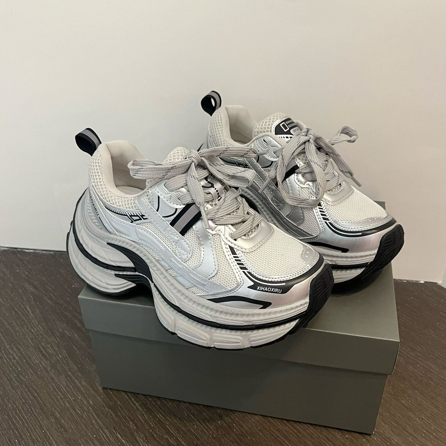Women's Early Spring Platform Dad Increased Lace Women's Sports Shoes