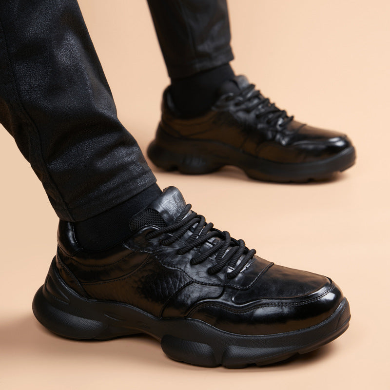 Men's Sports British Style Trendy Support Ciphertext Men's Business Leather Shoes