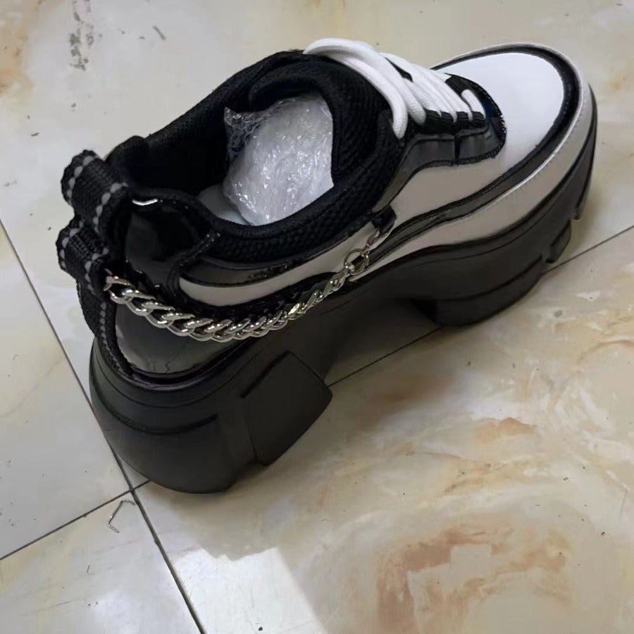 Women's Thick Bottom Chunky Height Increasing Chain Heels