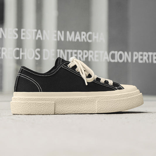 Men's Fashion Breathable Versatile White Lovers Canvas Shoes