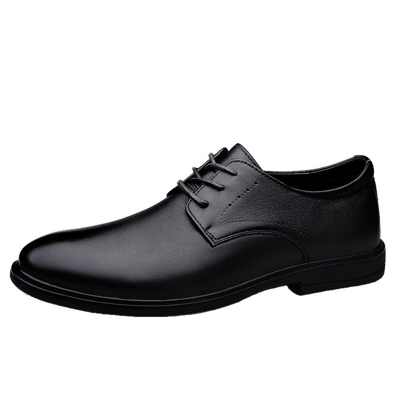 Men's First Layer Cowhide Formal Four Simple Men's Business Leather Shoes