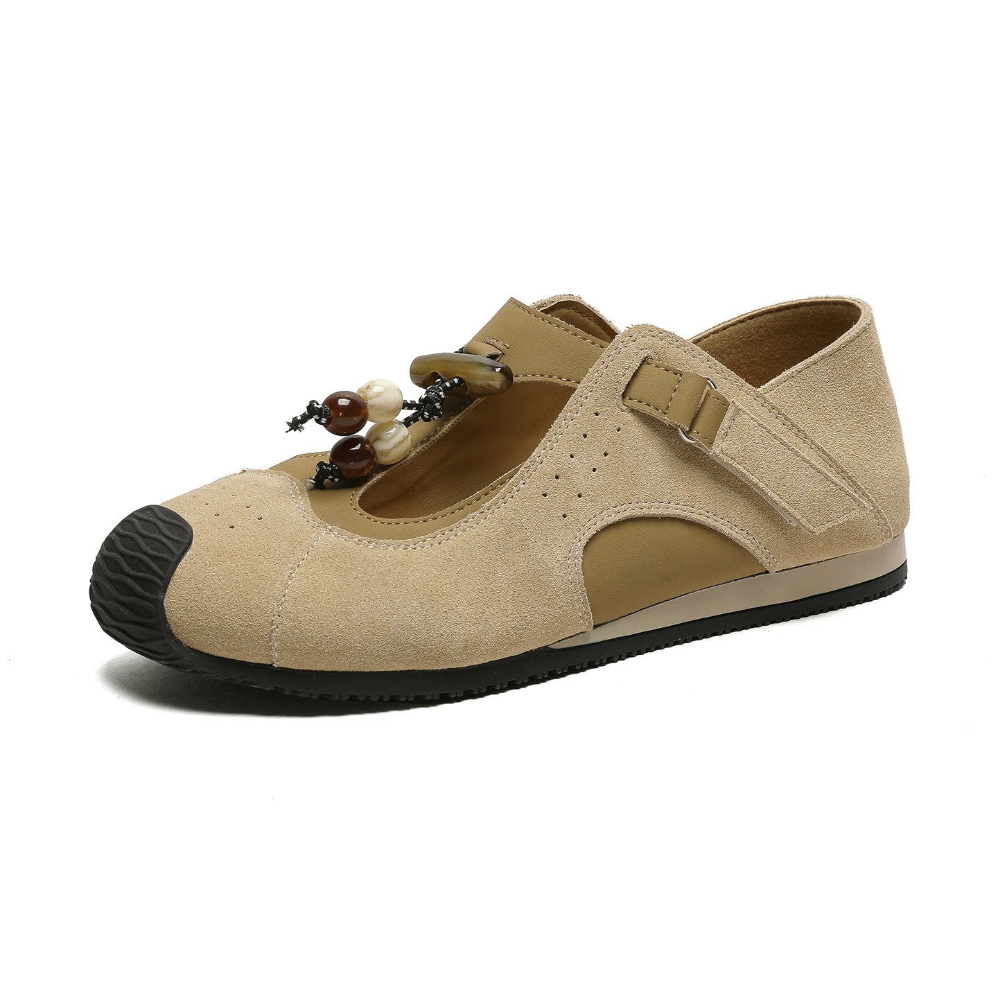 Women's Summer Two-way Wear Retro National Style Soft Bottom Mary Women's Casual Shoes