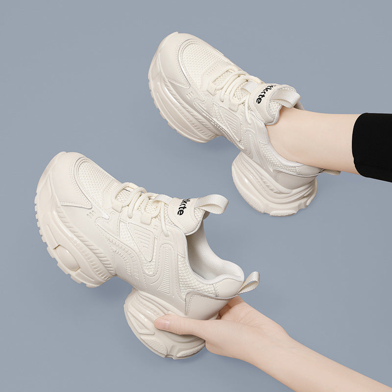 Women's Black Daddy Autumn Platform Muffin Heighten Casual Shoes