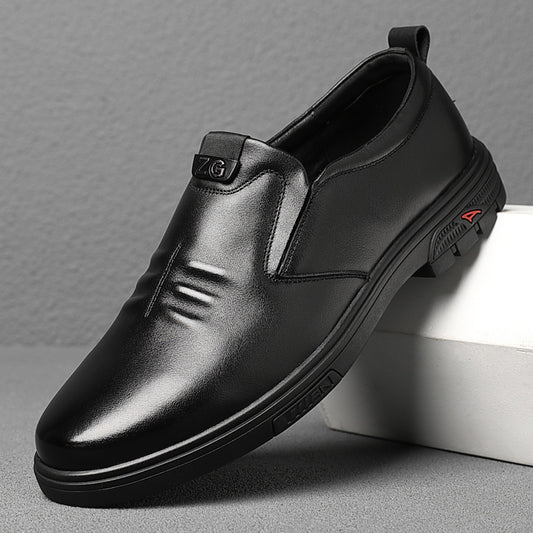 Men's Layer Cowhide Trendy British Business Fashion Casual Shoes