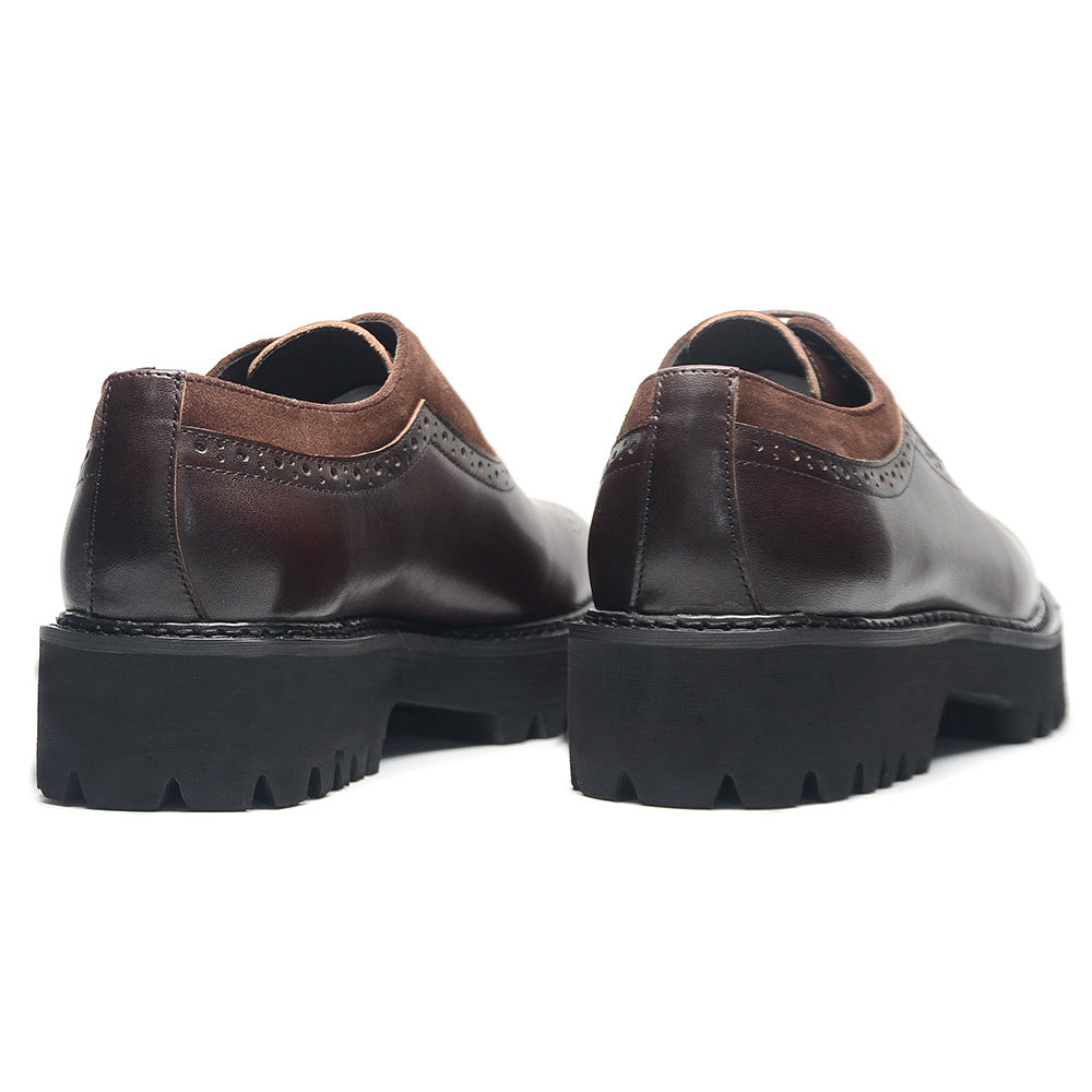Men's Elegant Top Layer Cowhide Oxford Soft Men's Casual Leather Shoes
