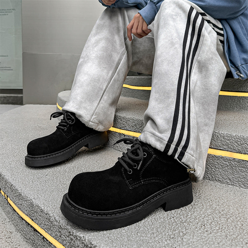 Glamorous Platform Retro Big Head Martin Leather Shoes