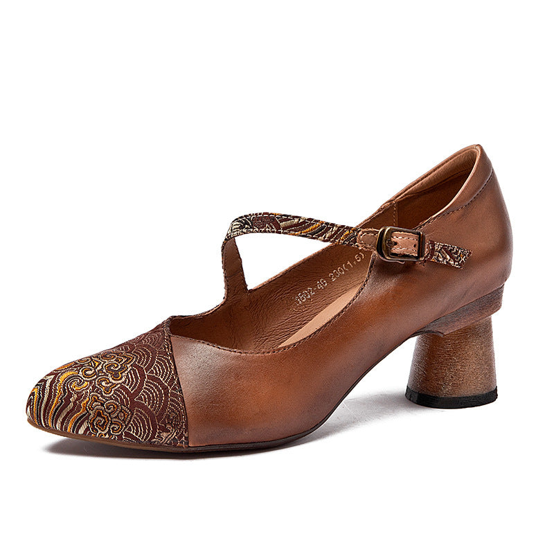 Women's Spring Genuine With Silk Cheongsam Vintage Women's Casual Shoes