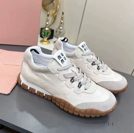Fashion Women's Round Head Lace Up Women's Sports Shoes