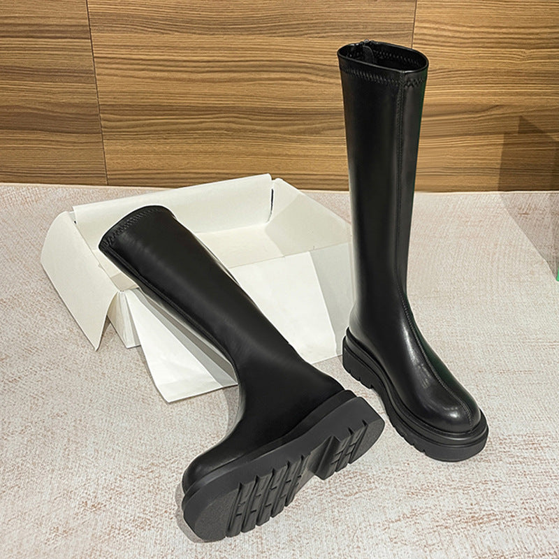 Women's Slimming Below The Knee Raise Bottom Tall Boots
