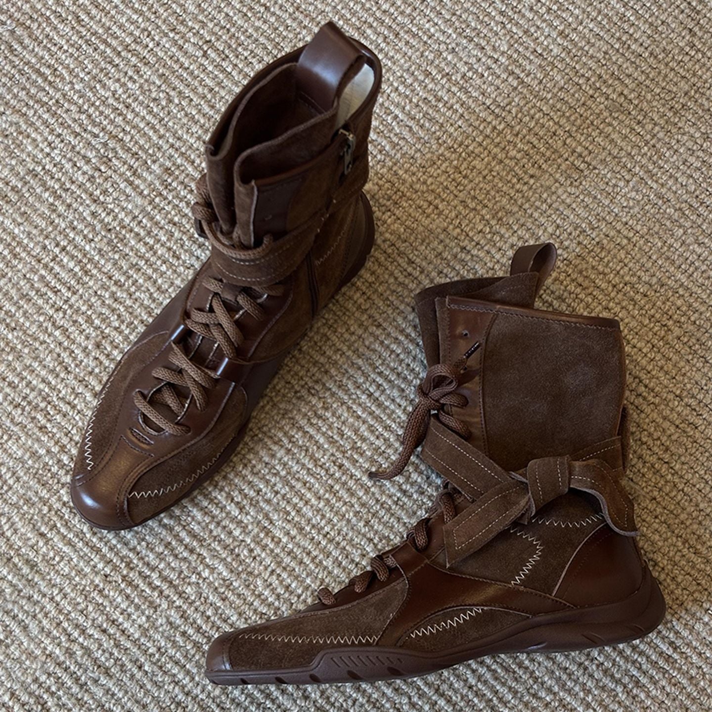Handsome Boxing Sport Side Zipper Height Increasing Insole Slimming Versatile Boots