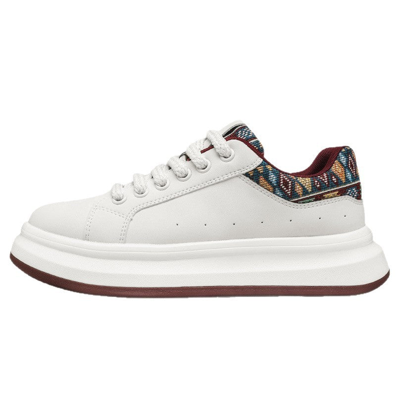 Men's Preppy Style Platform White Green Little Board Men's Sports Shoes
