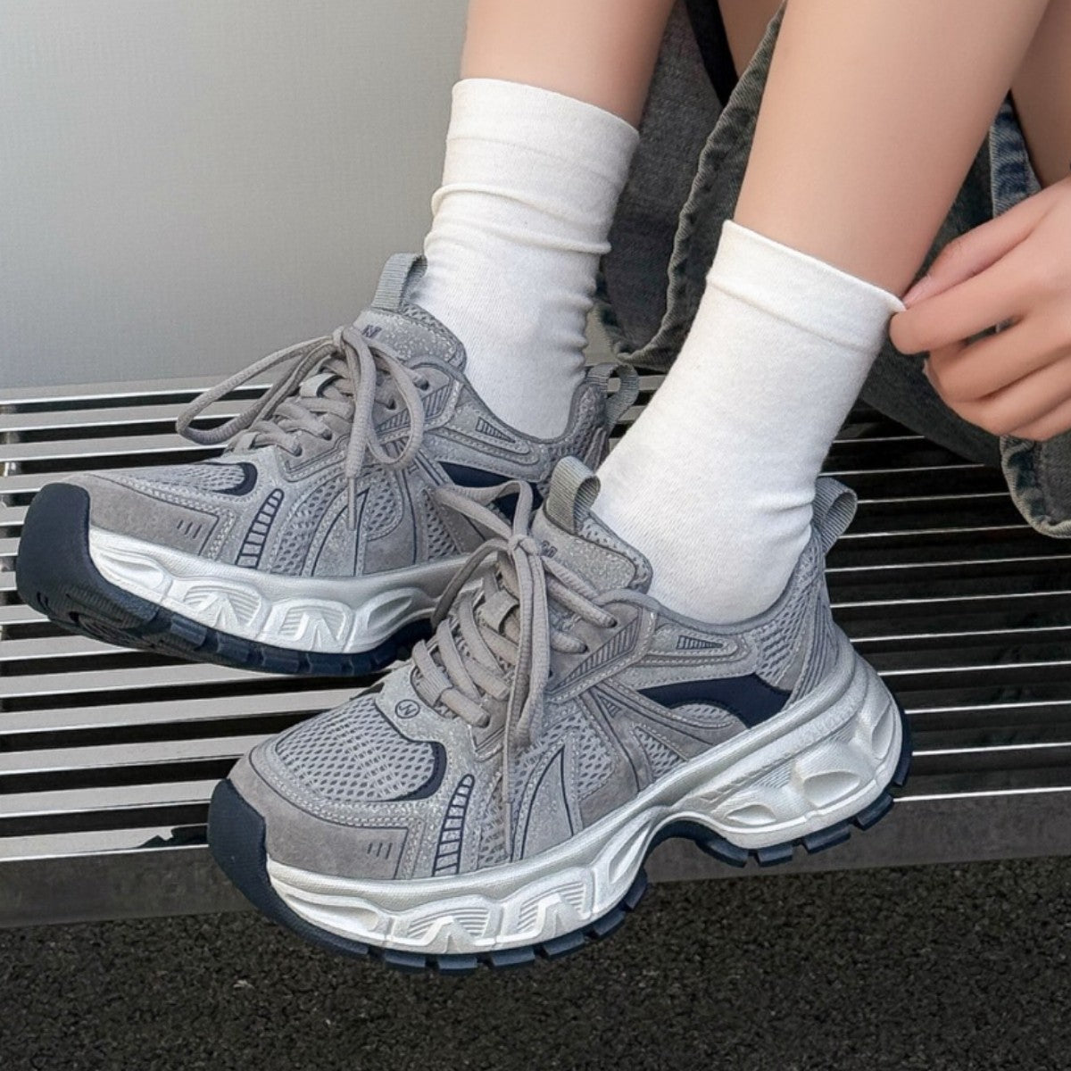 Women's Dad Spring Small Height Increasing Thick Women's Casual Shoes
