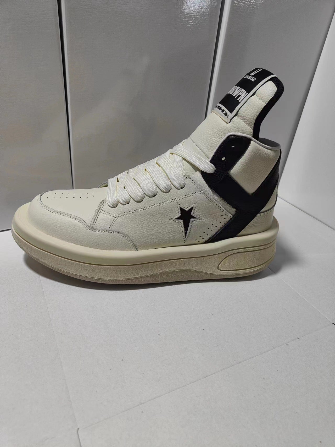 Women's & Men's Plus Size Full Grain Cow Platform Sneakers
