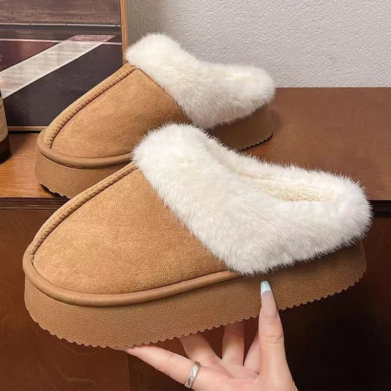 Women's Fluffy Outer Wear Fur Thick Bottom Sandals