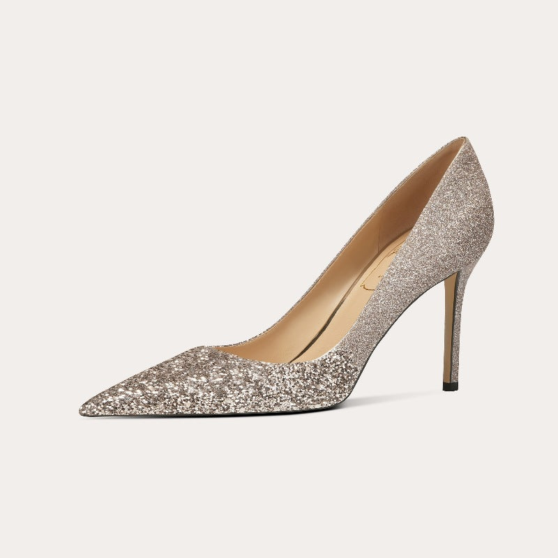 Women's Mall Pointed Stiletto Wedding Reception High Bridal Bridesmaid Heels
