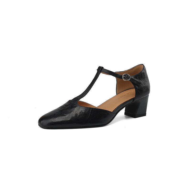 Women's Mid Toe Box Chunky Round Hollow Men's Shoes