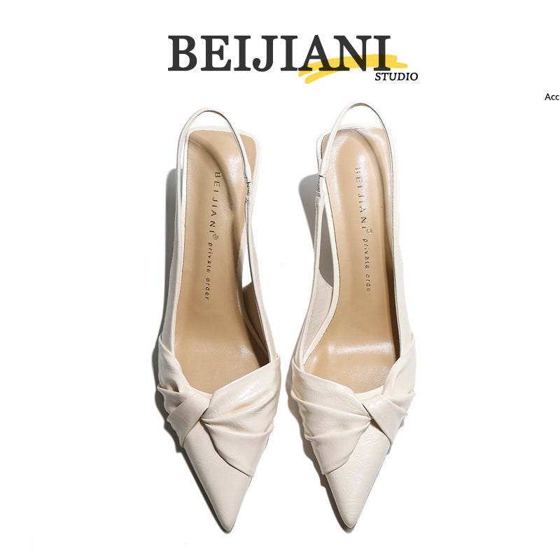 Women's Chinese Style Twisted Pointed Toe Stiletto Women's Fashion Shoes