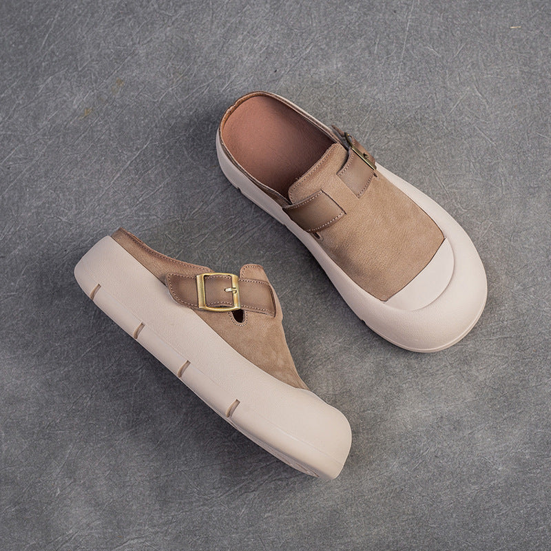 Women's Thick Bottom Toe Cap Minority Fashion Slippers