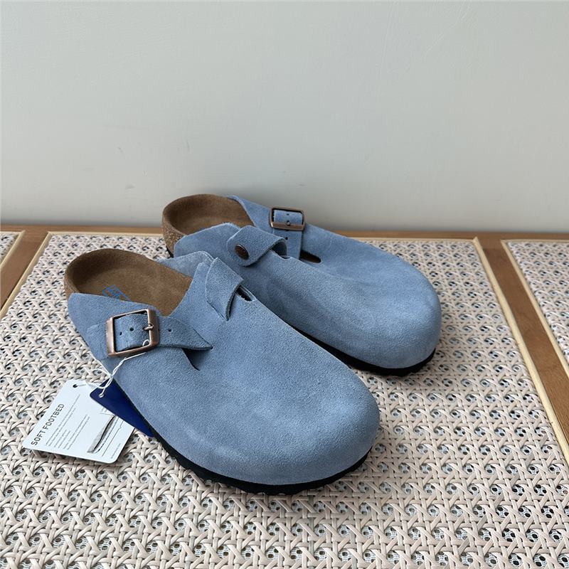 Women's Retro Closed Toe Half Outer Wear Slip-on Lazy Flat Thick-soles Slippers