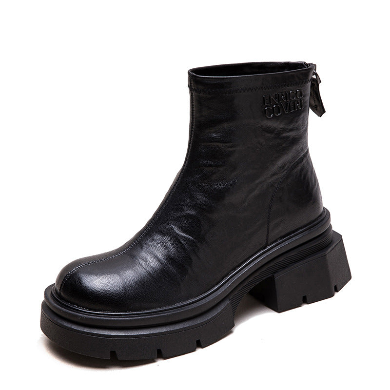 Grip Pattern British Style Martin Simple Boots