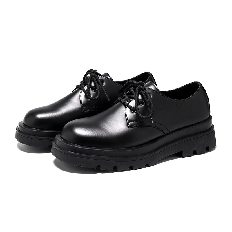 Men's Style Black Business Formal Big Head Men's Shoes