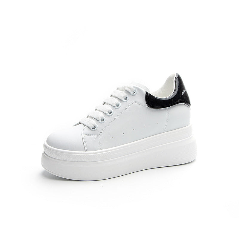 Women's Platform White Spring Small Height Increasing Women's Casual Shoes