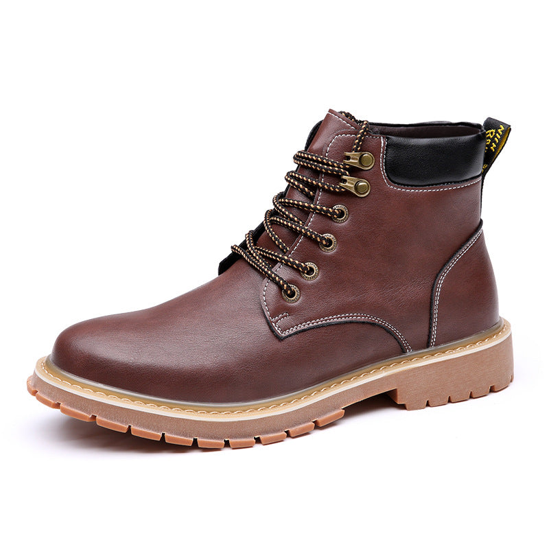 Men's Korean Trendy Worker Fleece-lined Warm Beef Boots
