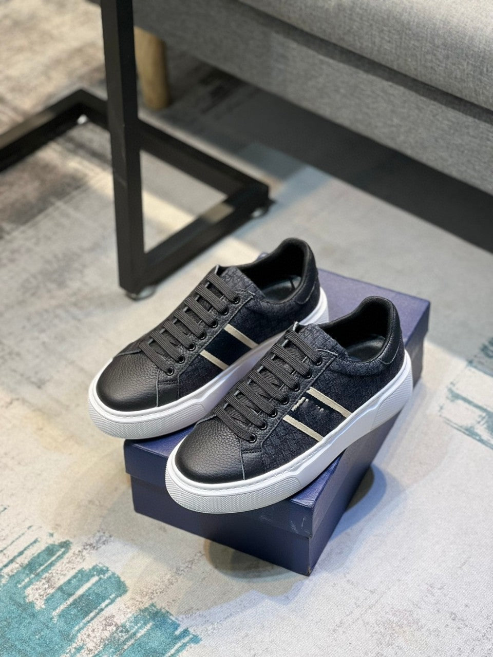 Men's Blue Front Round Toe Everyday Joker Casual Shoes