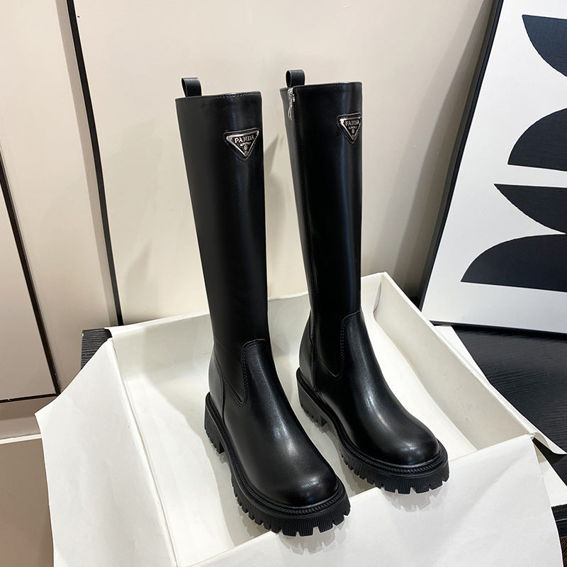 Insole Long Female Fleece Lined Triangle Boots