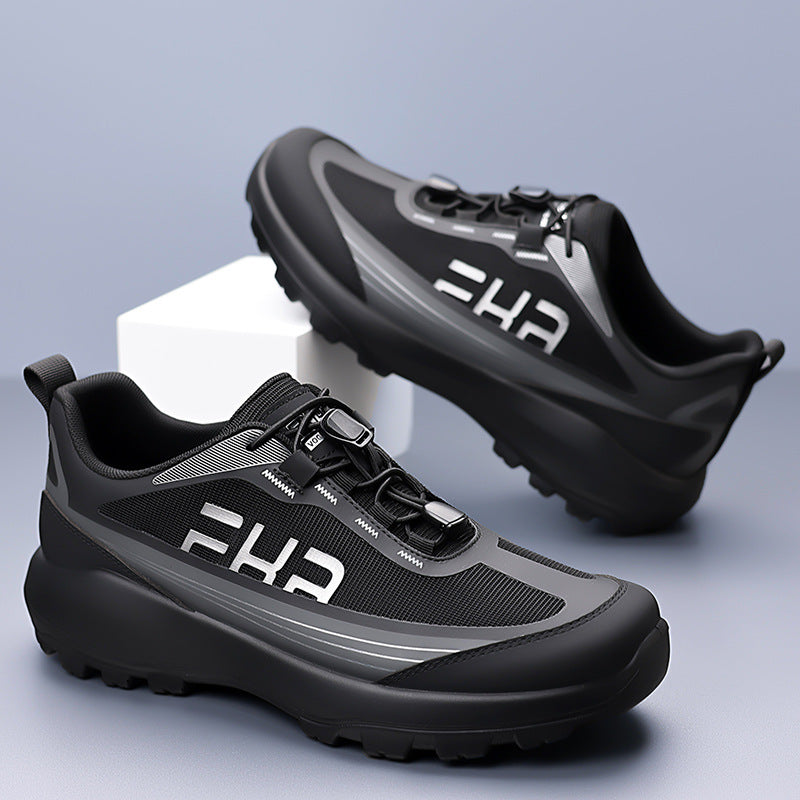 Men's Ice Silk Fabric Breathable Thick Bottom Fashionable City Light Men's Sports Shoes