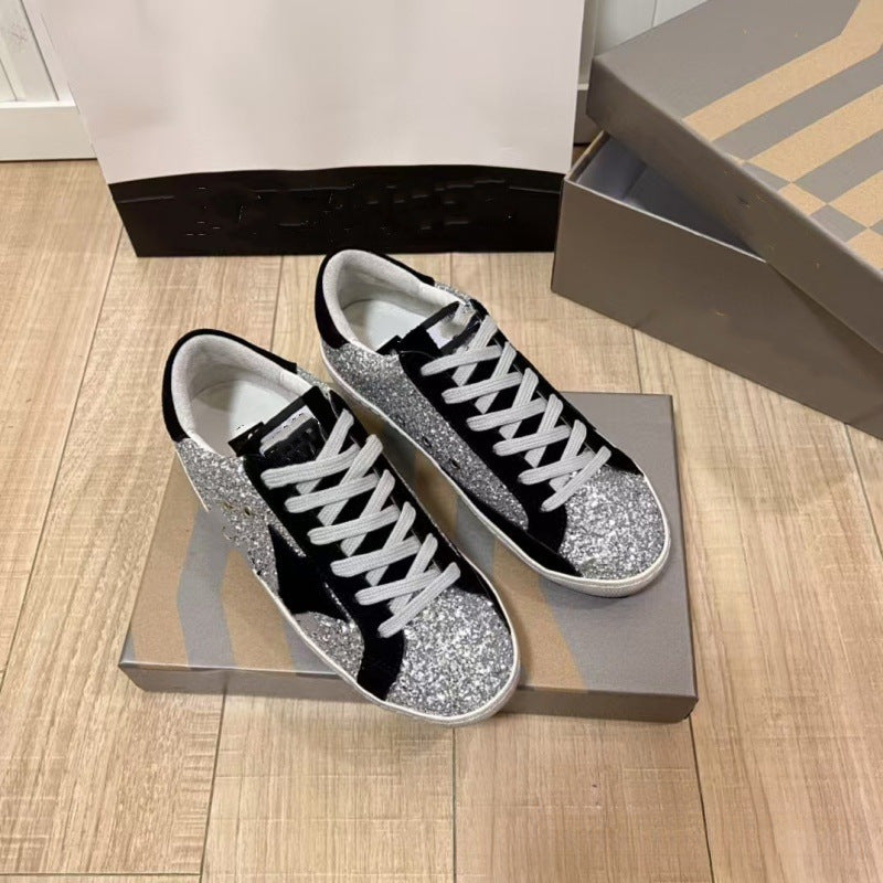 Retro Golden Goose Genuine Large Size Star Couple Korean Style Women's Casual Shoes
