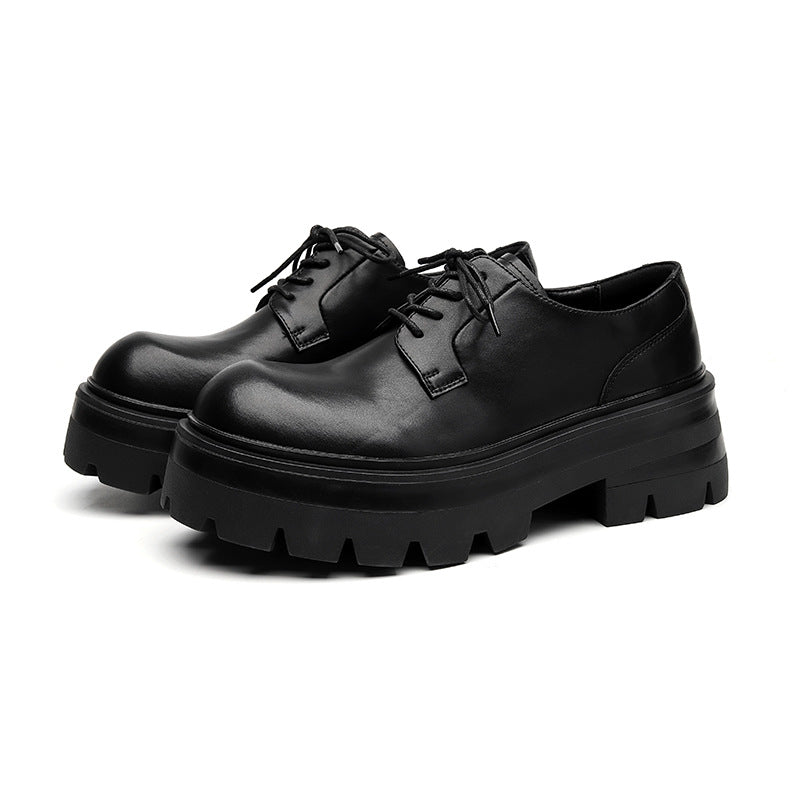 Men's Bottom Korean Style Black High-grade Formal Casual Shoes