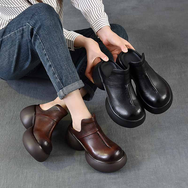 Women's Fashionable Chunky Outdoor Retro Platform Thick-soles Slippers